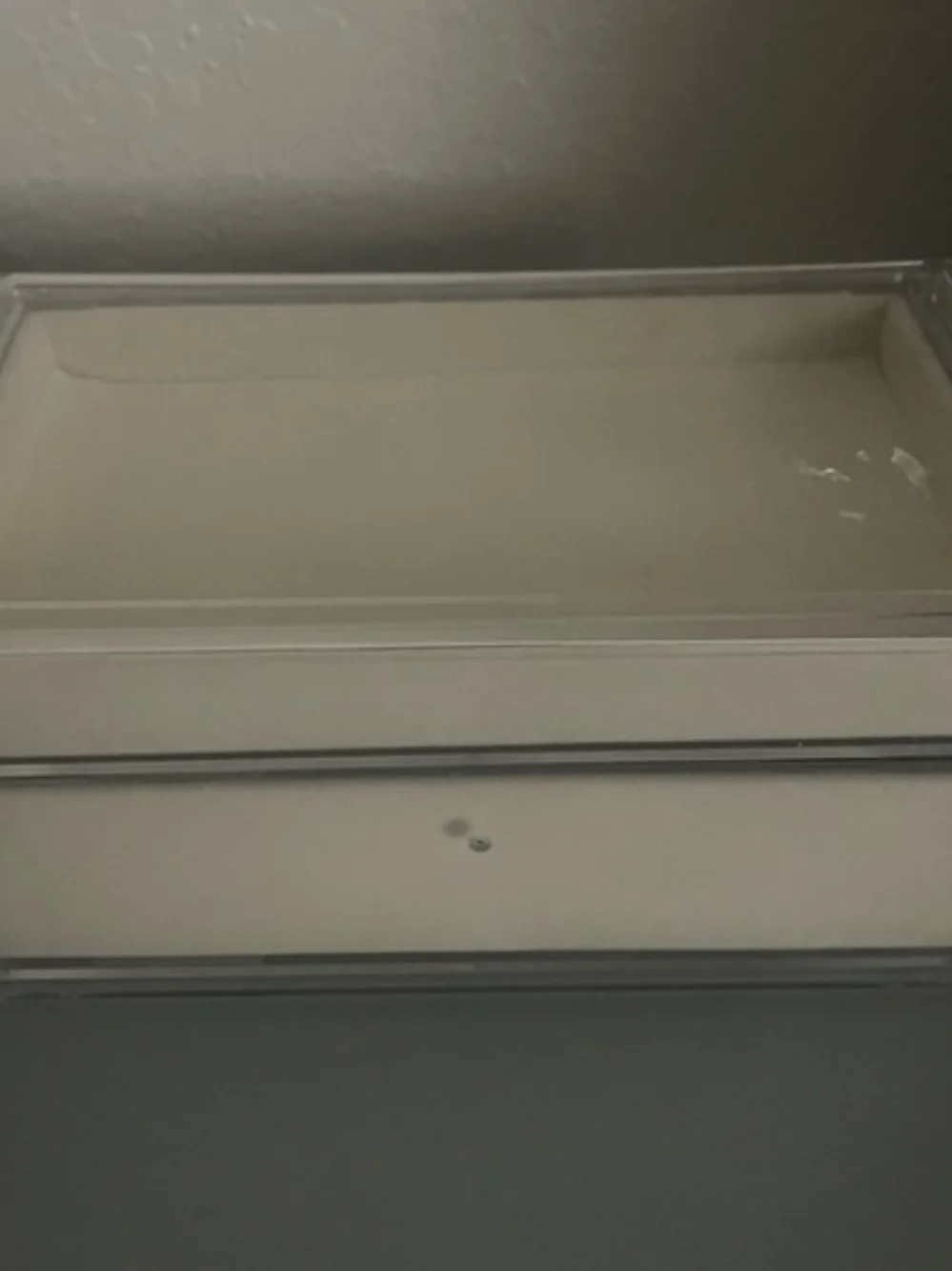 Clear Acrylic Jewelry Box with Beige Velvet Lining
